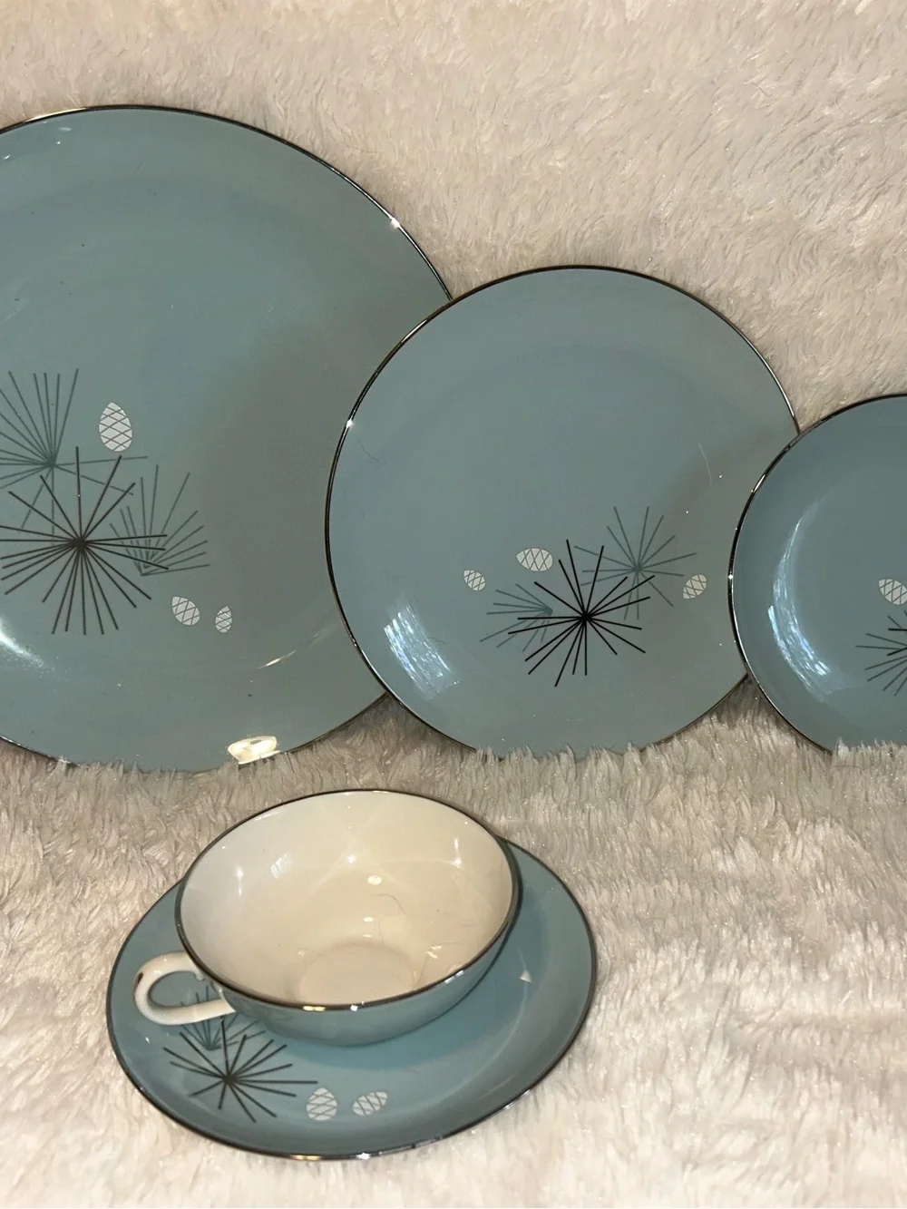 Franciscan Fine China: 'Silver Pine' China, Made in the USA